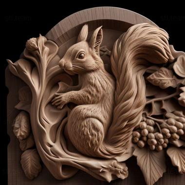 3D model squirrel (STL)